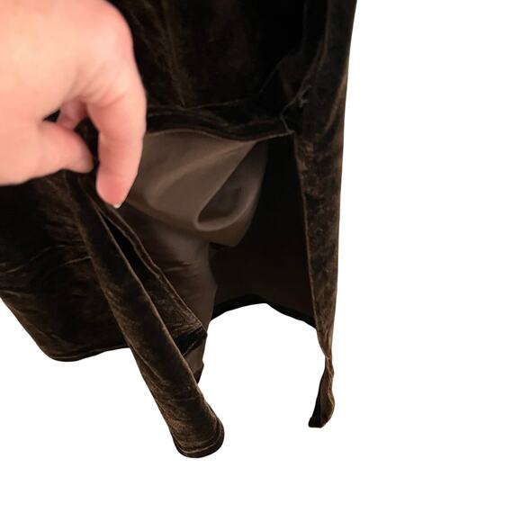 J.D. Stone Vintage Brown Velour Maxi Dress Sleeveless Size 10 Y2K Friends - Picture 7 of 7